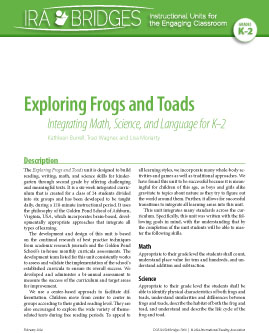 Exploring Frogs and Toads - Integrating Math, Science, and Language for K-2