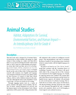 Animal Studies - Habitat, Adaptations for Survival, Environmental Factors, and Human Impact-An Interdisciplinary Unit for Grade 4