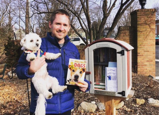 Kunz at Little Free Library