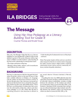 The Message - Using Hip-Hop Pedagogy as a Literacy Building Tool for Grade 8