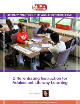Differentiating Instruction for Adolescent Literacy Learning