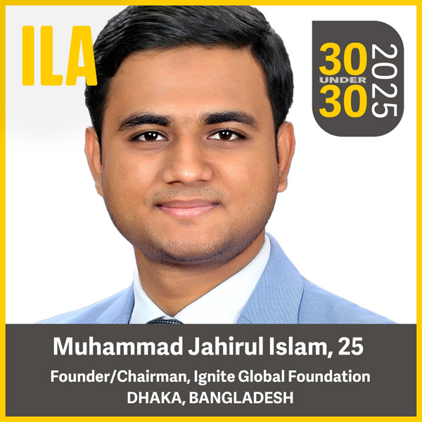 2025 ILA 30 under 30 Muhammad Islam