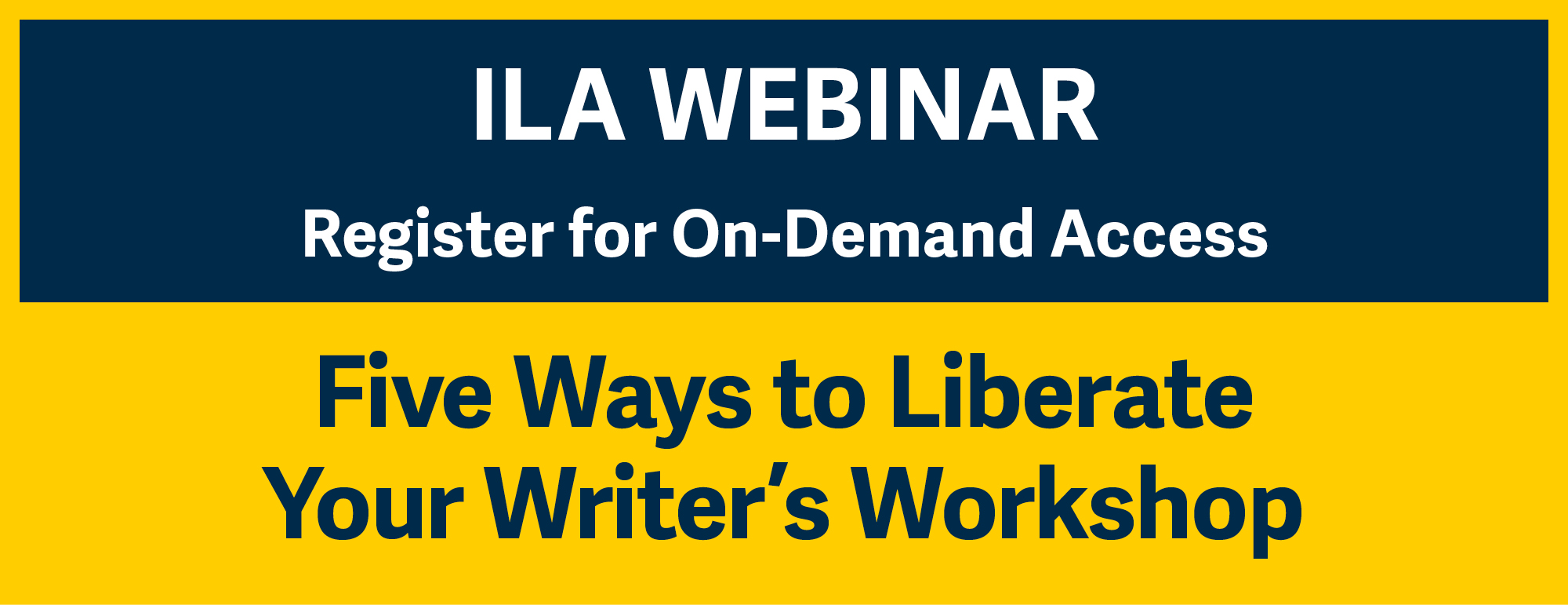 webinar five ways to liberate your writers workshop