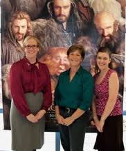 teachers with hobbit poster